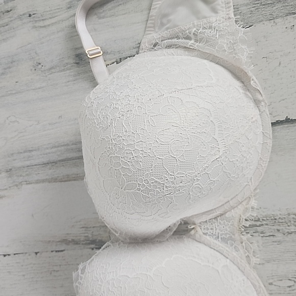 Victoria's Secret cream lace Dream Angels lined perfect coverage bra Size 38G - Picture 7 of 13